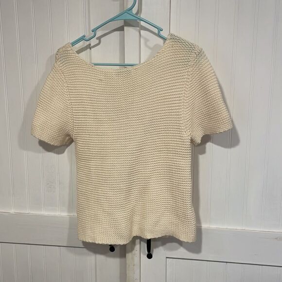 BANANA, REPUBLIC cream, short sleeve, sweater, size M - Picture 3 of 7